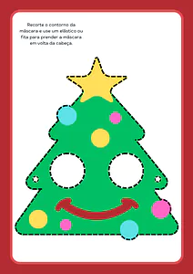 Máscara de Natal para imprimir