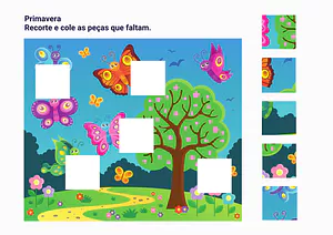 Atividade de colagem sobre a primavera