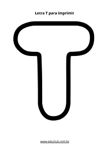 Letra T para imprimir