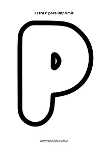 Letra P para imprimir