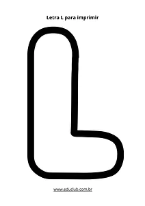 Letra L para imprimir
