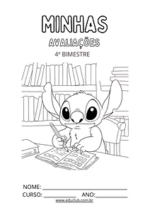 Capa de prova para 4º bimestre para imprimir
