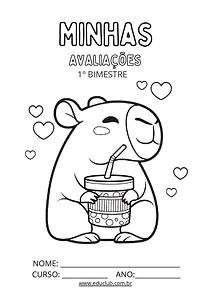 Capa de prova 1º bimestre para imprimir