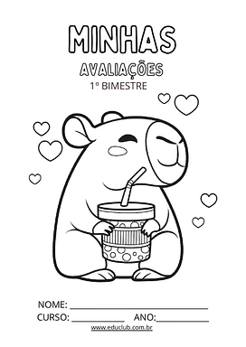 Capa de prova 1º bimestre para imprimir para Educação Infantil, 1º Ano, 2º Ano, 3º Ano, 4º Ano, 5º Ano de Capa de prova, R...