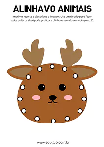 Alinhavo de animais para imprimir