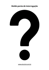 Molde do ponto de interrogação para imprimir