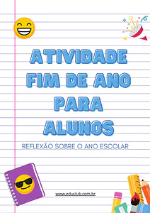 Atividade lúdica de fim de ano para alunos do Ensino Fundamental (PDF)
