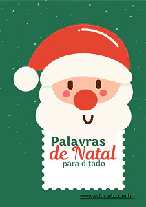 Lista de palavras de Natal para ditado - vocabulário temático escolar