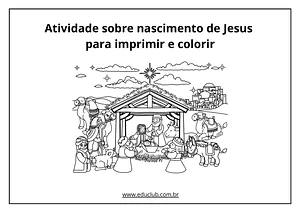 Atividade sobre nascimento de Jesus para imprimir