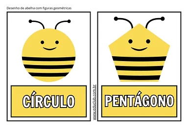 Desenho com figuras geométricas para Educação Infantil, 1º Ano, 2º Ano de Geometria, Matemática, Artes - Material educacional