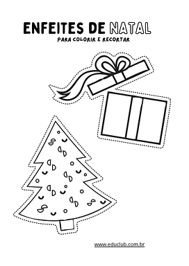 Enfeites de natal para imprimir e recortar para Educação Infantil, 1º Ano, 2º Ano, 3º Ano de Datas Comemorativas, Artes - ...