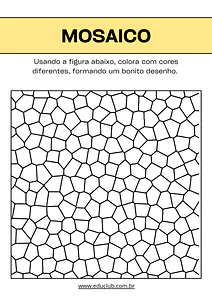 Atividade de arte mosaico para imprimir