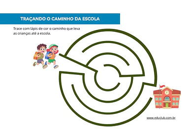 Traçando o caminho da escola para Educação Infantil de Habilidades Perceptivas, Atenção e Concentração - Material educacional