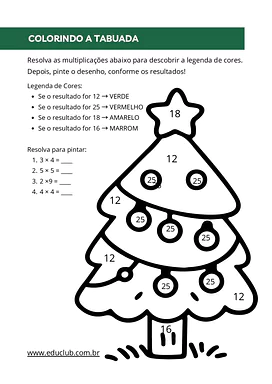 Desafios matemáticos natalinos para 3º ano para 3º Ano de Natal, Datas Comemorativas, Matemática - Material educacional