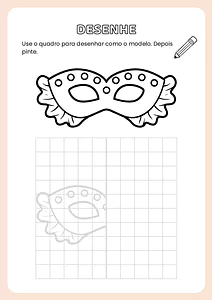 Atividade de desenhos simétricos para o carnaval
