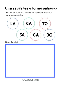 Una as sílabas e desenhe