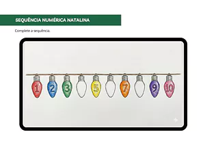 Sequência numérica natalina para completar