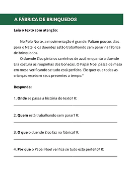 Interpretação de texto de Natal para 2º ano pequenos textos e perguntas para 2º Ano de Natal, Datas Comemorativas, Portugu...