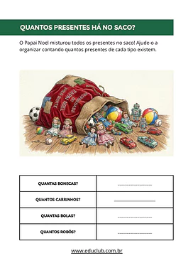 Matemática de Natal para 1º ano de contagem e adição divertida para 1º Ano de Datas Comemorativas, Matemática, Natal - Mat...