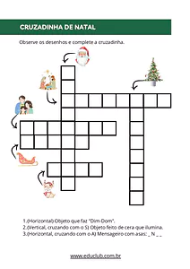 Cruzadinha de Natal para imprimir