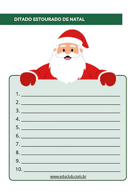 Ditado natalino de frases para 1º e 2º ano para 1º Ano, 2º Ano de Natal, Português, Alfabetização, Frases, Produção de tex...