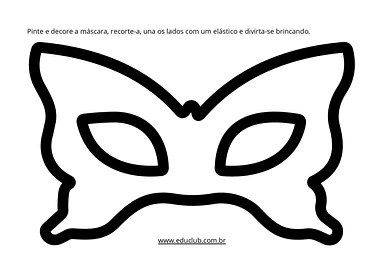Máscara de borboleta para imprimir e colorir para Educação Infantil, 1º Ano, 2º Ano de Datas Comemorativas, Artes, Brincad...