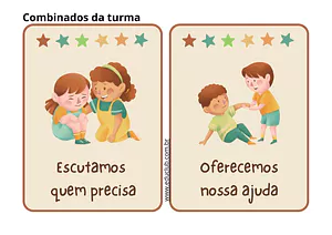 Combinados da sala de aula para imprimir