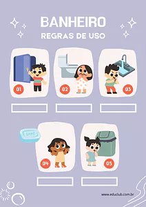 Atividade sobre regras de uso do banheiro