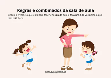 Atividades sobre regras e combinados para Educação Infantil para Educação Infantil de Educação Emocional - Material educac...