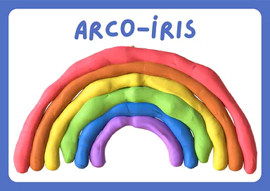 Desenho do arco-íris para imprimir colorido para Educação Infantil, 1º Ano, 2º Ano de Cores, Artes - Material educacional