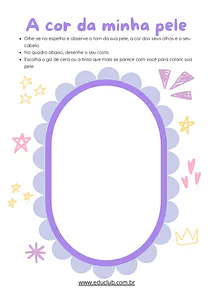 Atividade cor da pele educação infantil