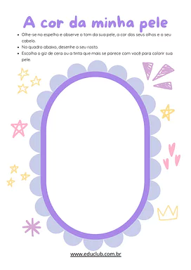 Atividade cor da pele educação infantil para Educação Infantil de Educação Emocional, Inclusão e diversidade, Artes - Mate...