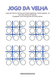 Jogo da velha para imprimir