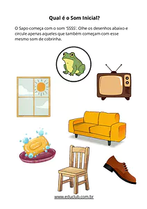 Atividade da letra S para Educação Infantil