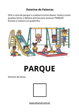 Atividade quantas letras tem a palavra para Educação Infantil, 1º Ano de Português - Material educacional