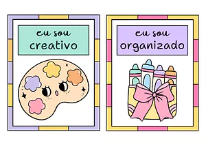 Plaquinhas das afirmações positivas para imprimir