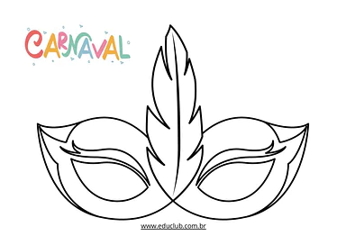 Atividade de colagem com máscara de carnaval para Educação Infantil para Educação Infantil de Educação Emocional, Datas Co...