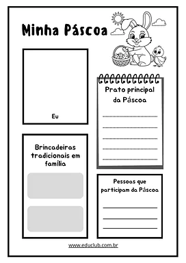 Como minha família comemora a Páscoa  para Educação Infantil, 1º Ano, 2º Ano de Educação Emocional, Datas Comemorativas, A...