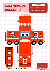 Atividade para montar o caminhão de bombeiros