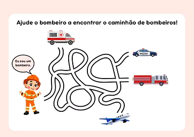Atividade sobre bombeiro para Educação Infantil para Educação Infantil de Datas Comemorativas, Jogos Educativos - Material...