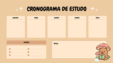 Modelo de cronograma de estudo para anos iniciais para imprimir para Educação Infantil, 1º Ano, 2º Ano, 3º Ano, 4º Ano, 5º...