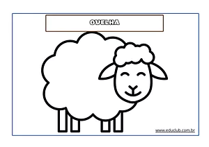 Atividade da ovelha para colorir para Educação Infantil