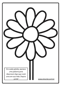 Atividade de colagem para o Dia das Mães