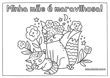 Desenhos do Dia das Mães para colorir para Educação Infantil, 1º Ano, 2º Ano, 3º Ano de Datas Comemorativas, Artes - Mater...