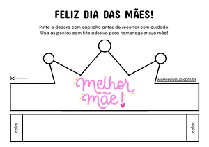 Coroa para a melhor mãe do mundo para imprimir 