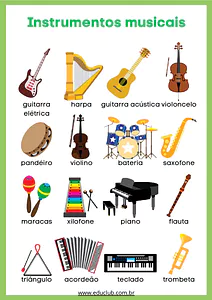 Atividades sobre instrumentos musicais para educação infantil