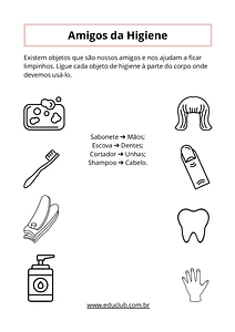  Atividades de ciências sobre higiene e saúde para 1º ano