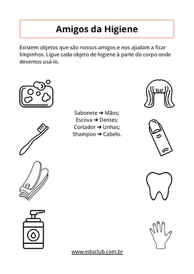  Atividades de ciências sobre higiene e saúde para 1º ano para 1º Ano de Ciências - Material educacional