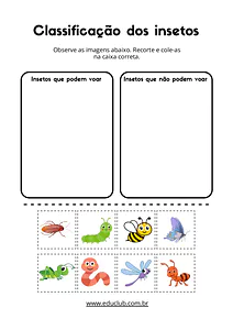 Atividades sobre insetos para Educação Infantil