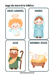 Jogo da memória bíblico para imprimir